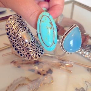 Bundle of Three Silver Rings